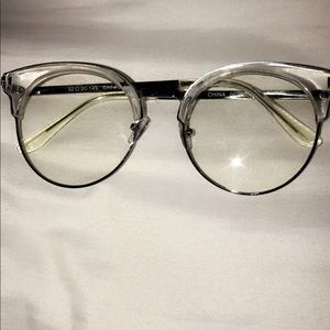 SOLD Clear Cat Eyed Sunglasses